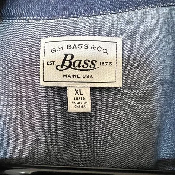 G.H. Bass & Co. Light Weight Chambray Sleeveless Dress Size XL - Picture 3 of 6